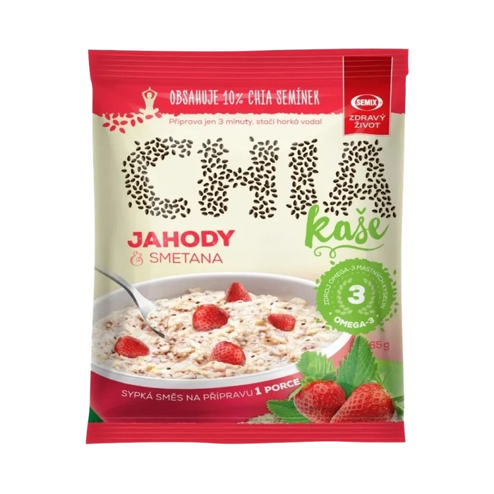 Semix Chia kaše jahodová se smetanou 65 g