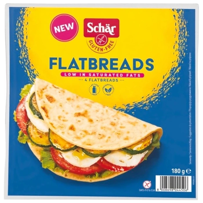 Schar Chlebové placky FLATBREATS bez lepku 180g(4x45g)