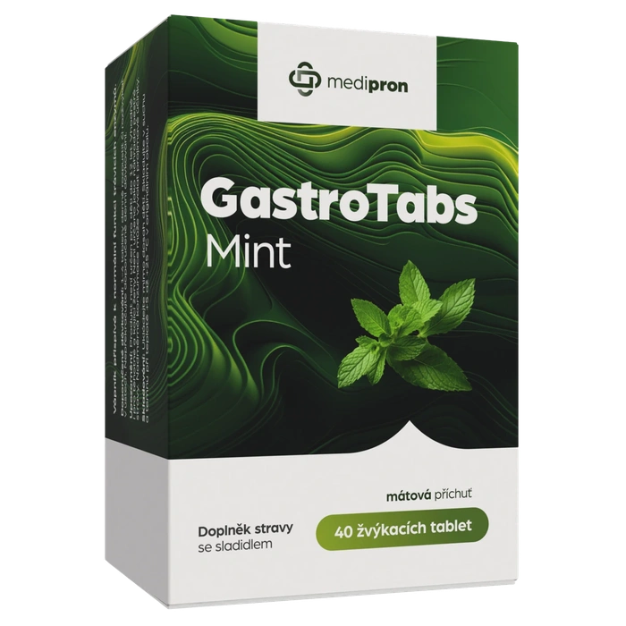 medipron GastroTabs Mint 40 žvýkacích tablet