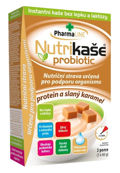 Nutrikaše Probiotic protein a slaný karamel 180 g (3x60g)