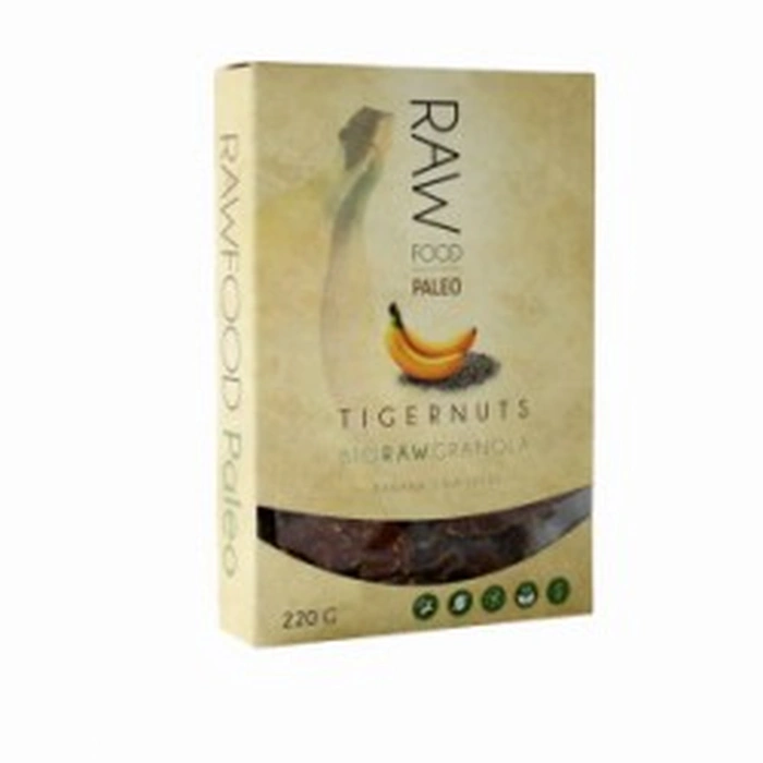 Rawfood TigerNut Raw Granola banán a chia semínka Bio 220g