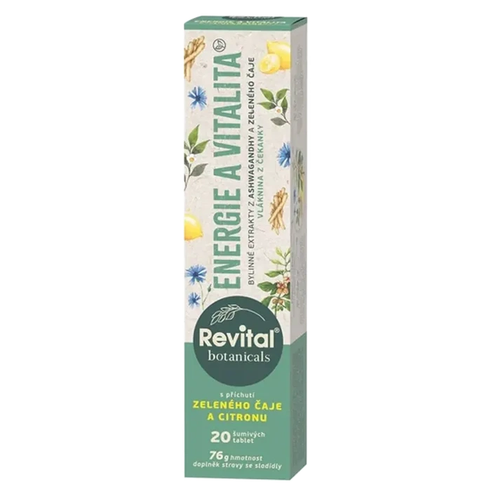 Revital Botanicals Energie a vitalita 20 šumivých tablet