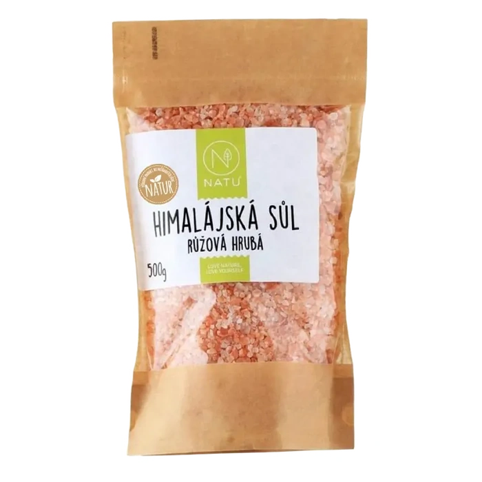 NATU Sůl himalájská růžová hrubá 500 g