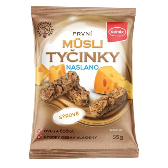 Semix Müsli tyčinky naslano sýrové 55g