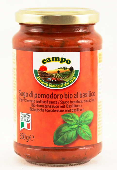 Campo Omáčka rajčatová s bazalkou 350g BIO