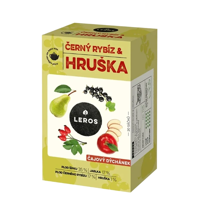 LEROS Čajový dýchánek černý rybíz & hruška 20x2,5 g