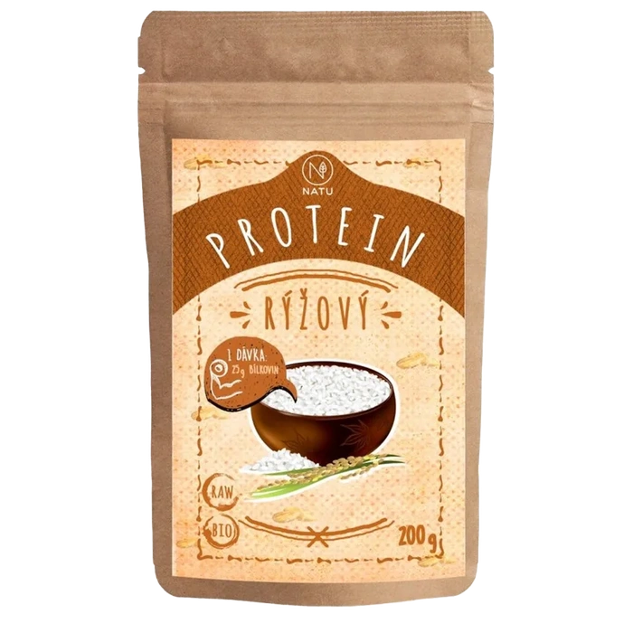 NATU Rýžový protein 200 g BIO