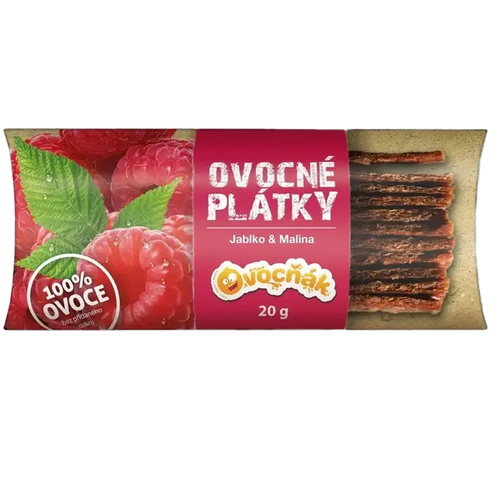 Ovocňák Ovocné plátky jablko malina 20 g