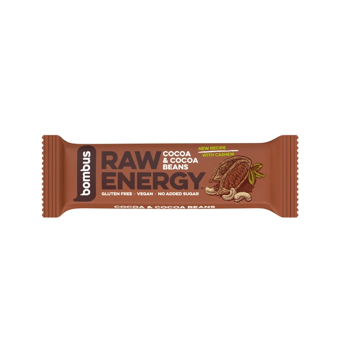 Bombus Raw Energy tyčinka kakao a kakaové boby 50 g