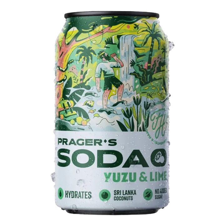 Prager's Soda Yuzu a limeta 330 ml