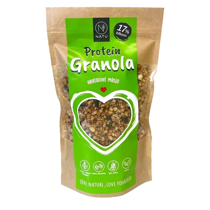 NATU Granola proteinová s arašídovým máslem 300 g