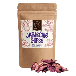 NATU Jablečné chipsy borůvkové 45 g