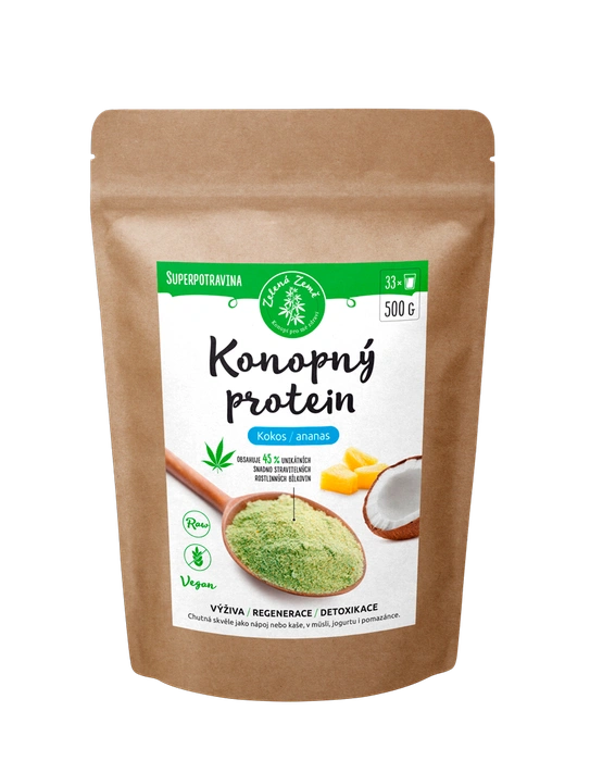 Zelená Země Konopný protein kokos a ananas 500 g