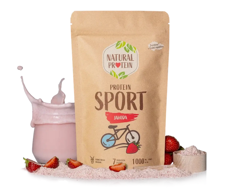 NaturalProtein Protein SPORT jahoda 350 g