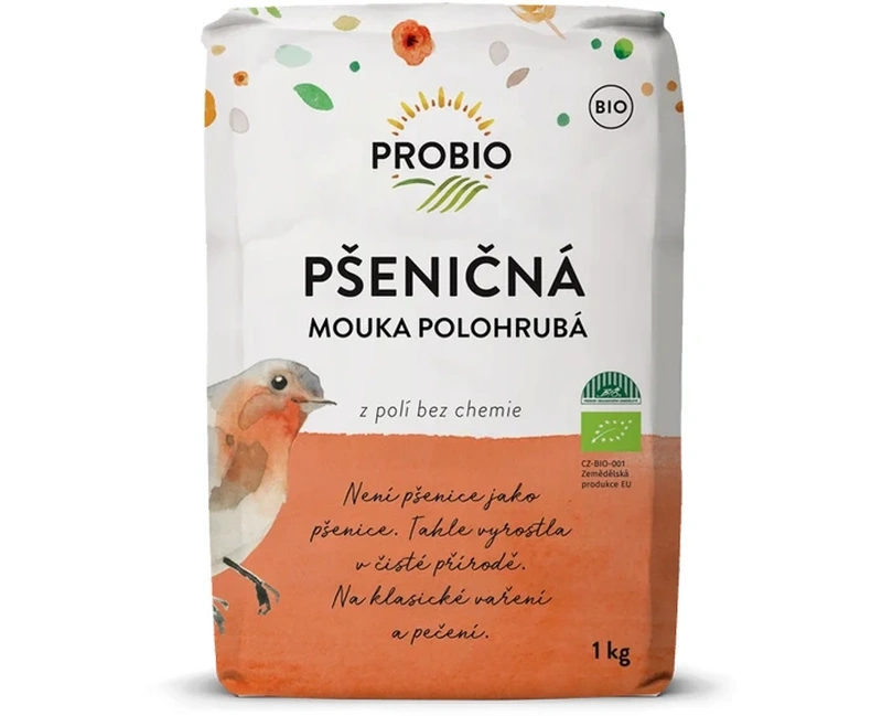 PROBIO Mouka pšeničná polohrubá 1 kg BIO