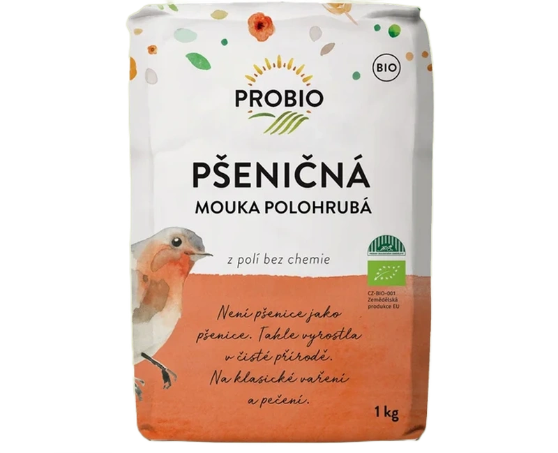 PROBIO Mouka pšeničná polohrubá 1 kg BIO