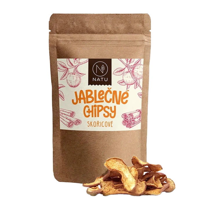 NATU Jablečné chipsy skořicové 45 g