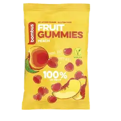 Bombus Fruit Gummies Peach broskvové želatinové  bonbony 35 g