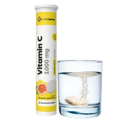 medipron Vitamin C 1000 mg červený pomeranč 20 šumivých tablet