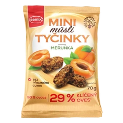 Semix Mini Müsli tyčinky s meruňkami bez lepku 70g