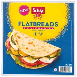 Schar Chlebové placky FLATBREATS bez lepku 180g(4x45g)