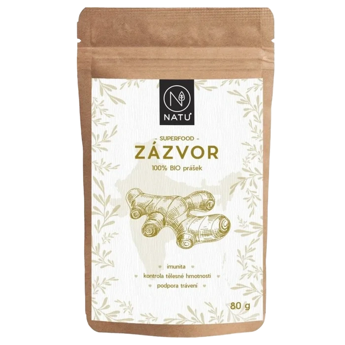 NATU Zázvor prášek 80g BIO