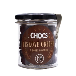 NATU Chocs Lískové ořechy v 60% hořké čokoládě 180 g